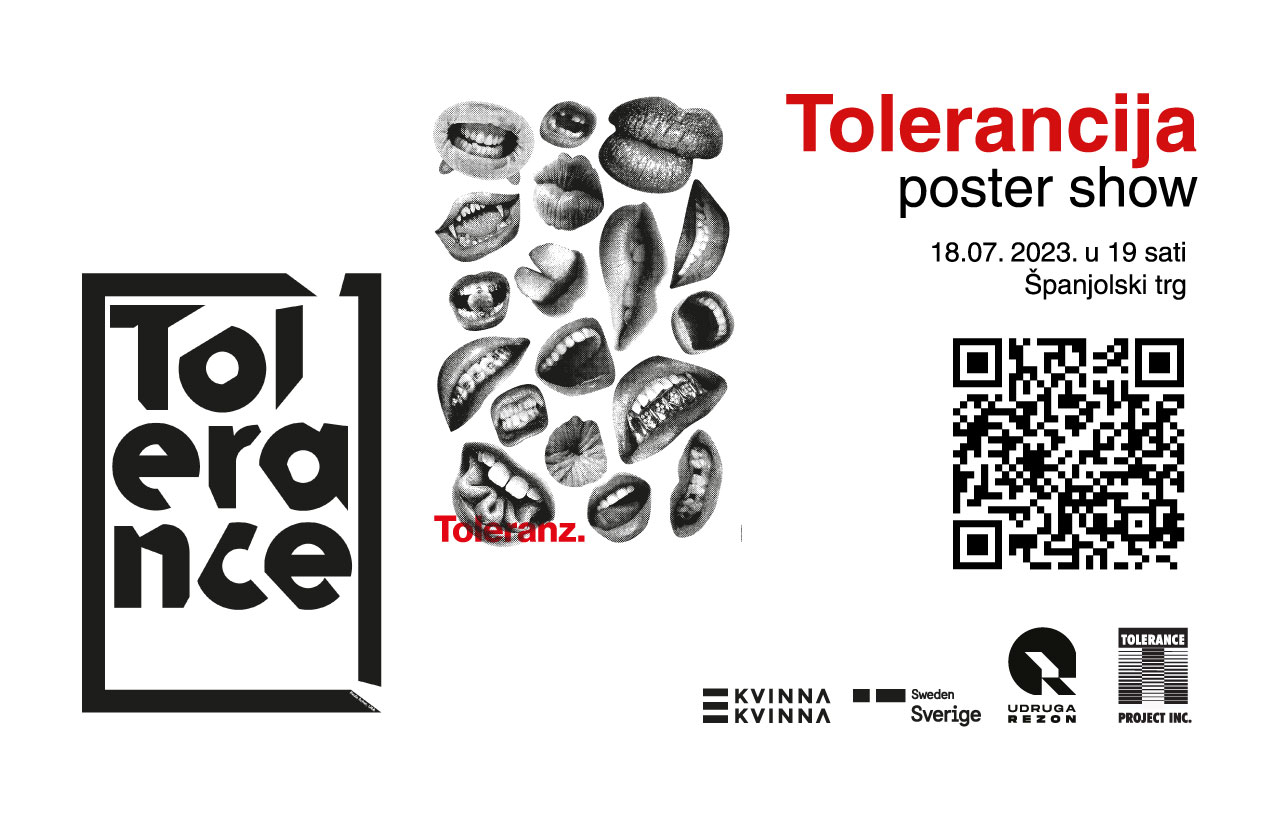 Poster show Tolerancija, 13.07. u Trebinju a 18.07.2023. u Mostaru